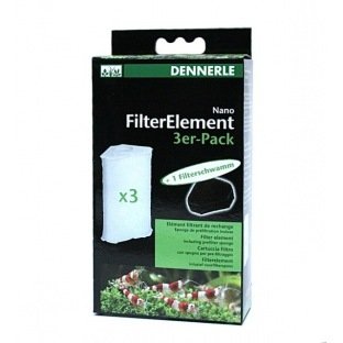 Dennerle Nano élément de filtration de rechange 3pcs Dennerle Nano élément de filtration de rechange 3pcs