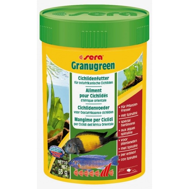 Sera Granugreen - Alimentation pour cichlides herbivores