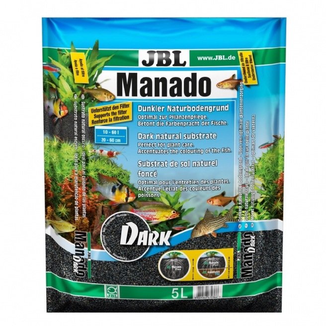 JBL Manado Dark sol de couleur noir pour aquarium